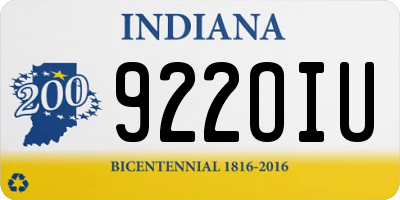 IN license plate 922OIU