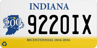 IN license plate 922OIX