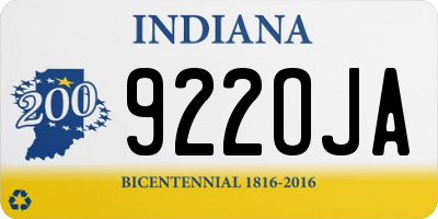 IN license plate 922OJA