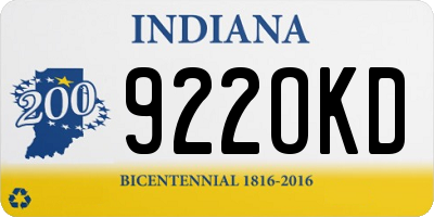 IN license plate 922OKD