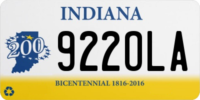IN license plate 922OLA