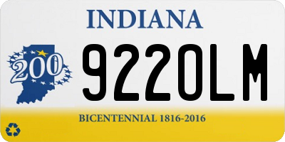 IN license plate 922OLM