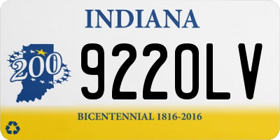 IN license plate 922OLV
