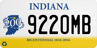 IN license plate 922OMB
