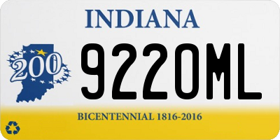 IN license plate 922OML