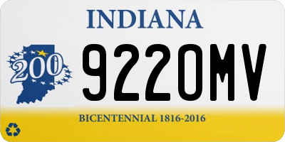 IN license plate 922OMV
