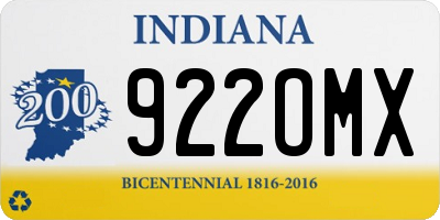 IN license plate 922OMX