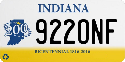 IN license plate 922ONF