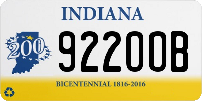 IN license plate 922OOB