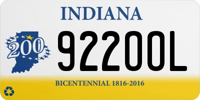 IN license plate 922OOL