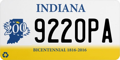 IN license plate 922OPA