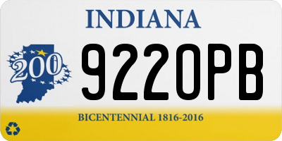 IN license plate 922OPB