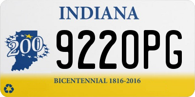 IN license plate 922OPG
