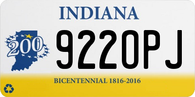 IN license plate 922OPJ
