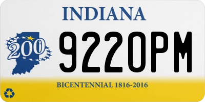 IN license plate 922OPM