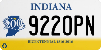 IN license plate 922OPN
