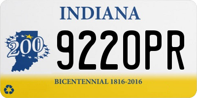 IN license plate 922OPR