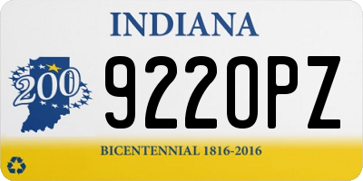 IN license plate 922OPZ