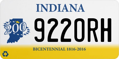 IN license plate 922ORH