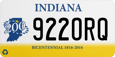 IN license plate 922ORQ