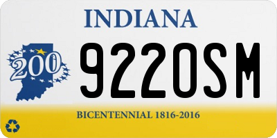 IN license plate 922OSM