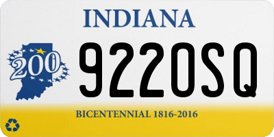 IN license plate 922OSQ