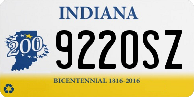 IN license plate 922OSZ