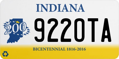 IN license plate 922OTA