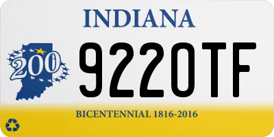 IN license plate 922OTF