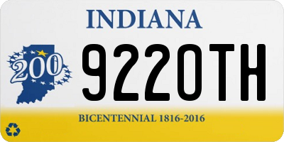 IN license plate 922OTH