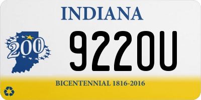 IN license plate 922OU