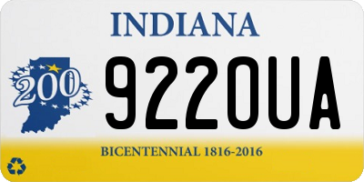IN license plate 922OUA