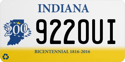 IN license plate 922OUI