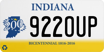 IN license plate 922OUP