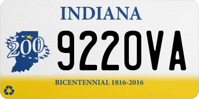 IN license plate 922OVA