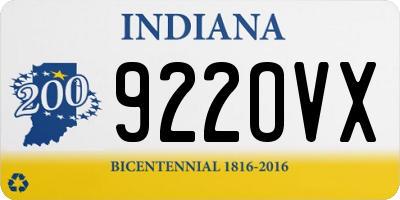 IN license plate 922OVX