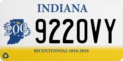 IN license plate 922OVY