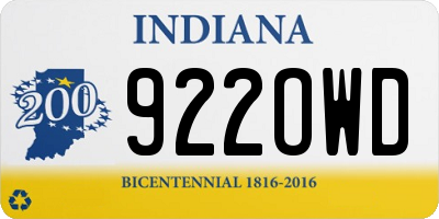 IN license plate 922OWD