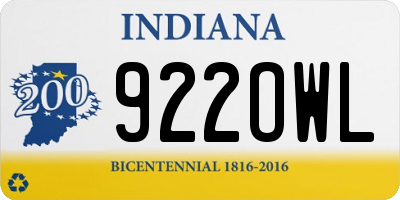 IN license plate 922OWL