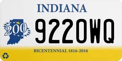 IN license plate 922OWQ