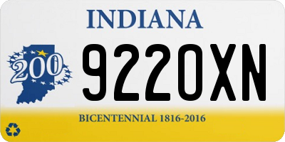 IN license plate 922OXN