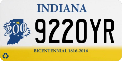 IN license plate 922OYR