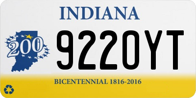 IN license plate 922OYT