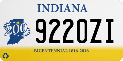 IN license plate 922OZI