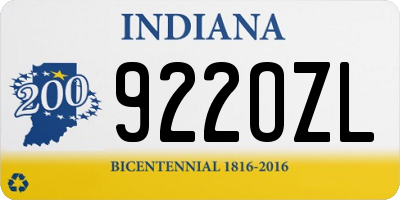 IN license plate 922OZL