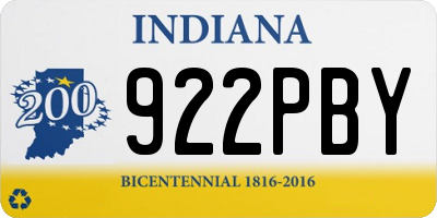 IN license plate 922PBY