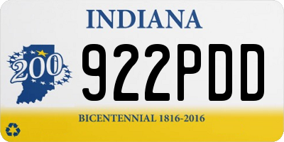 IN license plate 922PDD