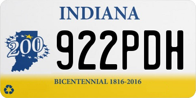 IN license plate 922PDH