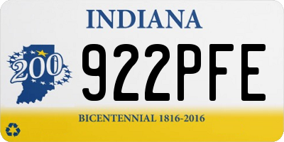 IN license plate 922PFE