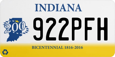 IN license plate 922PFH